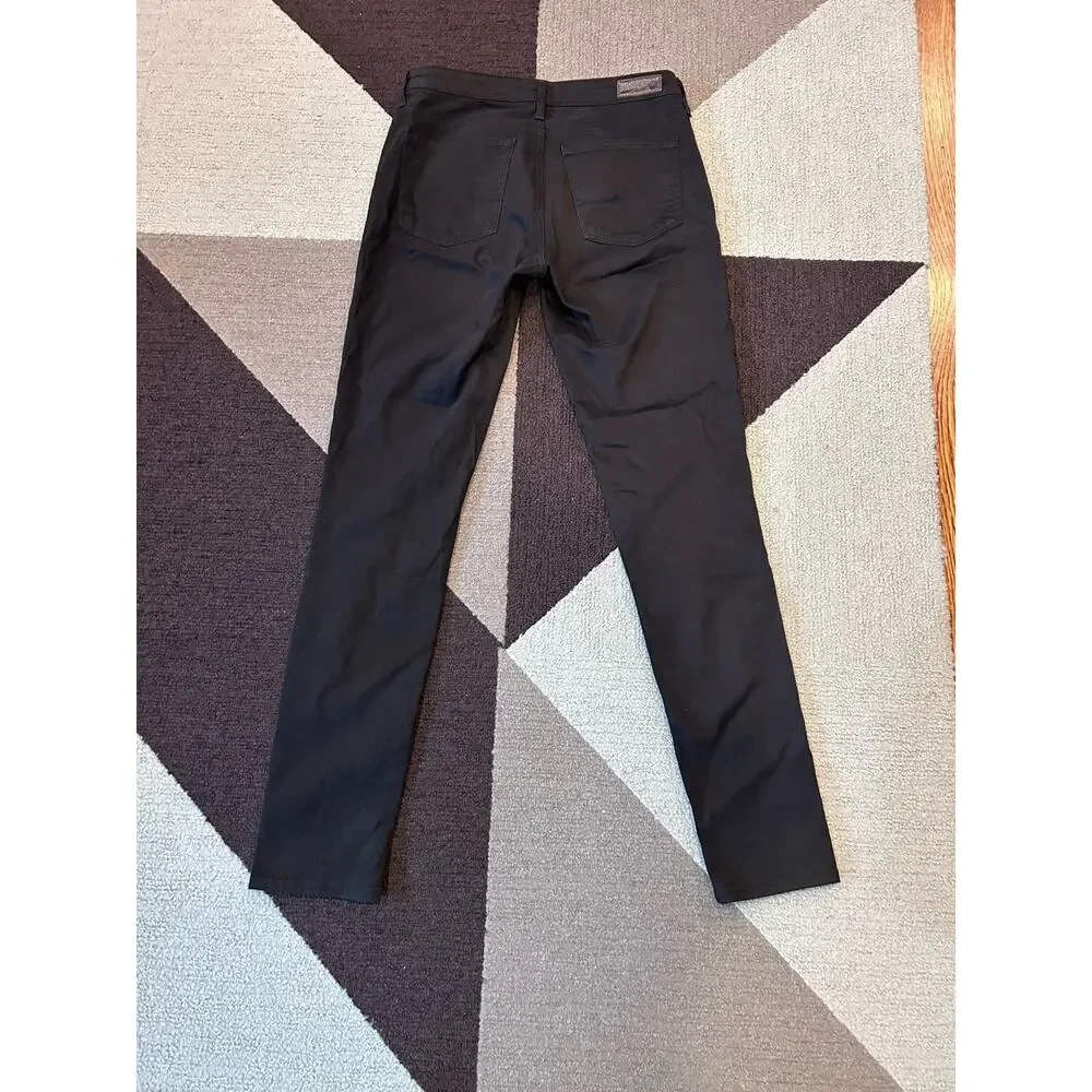 Adriano Goldschmied Womens Jeans Black The Prima Mid Rise Cigarette 27R